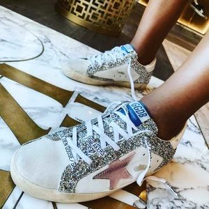 Golden Goose Superstars 38/8 BNIB glitter and pink
